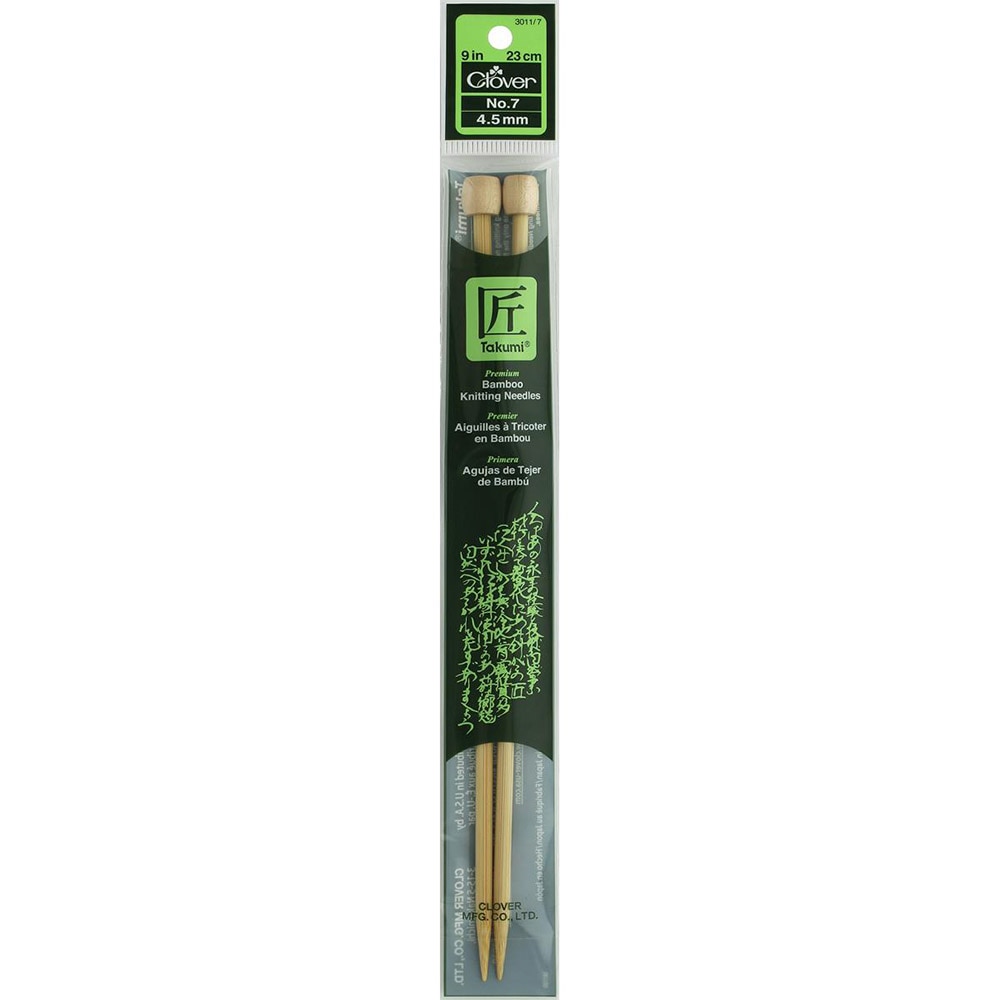 Craft Supplies, Art & School, 9", Clover, Bamboo, Knitting Needle, #7, 583702